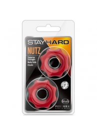 Набор из 2 красных фигурных эрекционных колец NUTZ - Blush Novelties - в Тамбове купить с доставкой