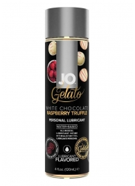 Лубрикант с ароматом трюфелей из белого шоколада и малины JO GELATO WHITE CHOCOLATE RASPBERRY TRUFFLE - 120 мл. - System JO - купить с доставкой в Тамбове