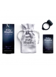 Темно-серое эрекционное кольцо Vibrating Love Ring с вибрацией - Fifty Shades of Grey - в Тамбове купить с доставкой