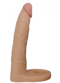 Телесная насадка-фаллоимитатор для двойного проникновения - 17 см. - Lovetoy - купить с доставкой в Тамбове