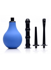 Анальный душ с 3 насадками Premium One-way Valve Anal Douche Set - XR Brands - купить с доставкой в Тамбове