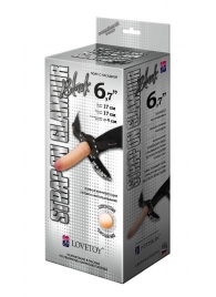 Пояс-трусики с насадкой Glamour - 17 см. - LOVETOY (А-Полимер) - купить с доставкой в Тамбове