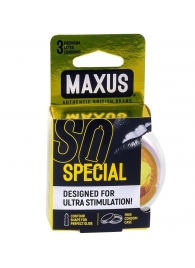 Презервативы с точками и рёбрами в пластиковом кейсе MAXUS Special - 3 шт. - Maxus - купить с доставкой в Тамбове