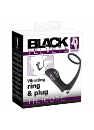 Черное эрекционное кольцо с анальной вибропробкой Vibrating Ring   Plug - Orion - в Тамбове купить с доставкой