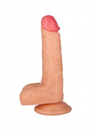 Телесный фаллоимитатор на присоске Brave - 17,5 см. - Lola Games