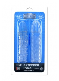 Комплект из 2 прозрачных насадок на пенис PENIS EXTENDER PACK - Dream Toys - в Тамбове купить с доставкой