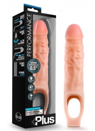 Телесный реалистичный фаллоудлинитель 9 Inch Silicone Cock Sheath Penis Extender - 22,86 см. - Blush Novelties - в Тамбове купить с доставкой