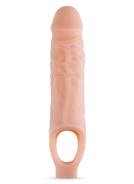 Телесный реалистичный фаллоудлинитель 9 Inch Silicone Cock Sheath Penis Extender - 22,86 см. - Blush Novelties - в Тамбове купить с доставкой