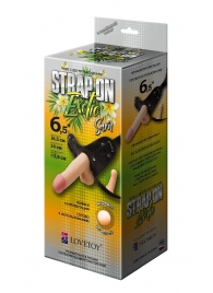 Пояс-трусики с 2 насадками Exotic-Sara - 16,5 см. - LOVETOY (А-Полимер) - купить с доставкой в Тамбове
