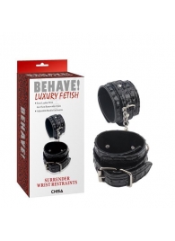 Черные наручники Surrender Wrist Restraints - Chisa - купить с доставкой в Тамбове