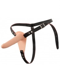 Телесный поясной страпон с вибрацией Vibrating Strap-On - 15,7 см. - Orion - купить с доставкой в Тамбове