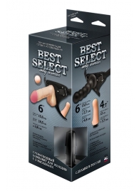 Черный пояс для женщин BEST SELECT с 3 насадками - LOVETOY (А-Полимер) - купить с доставкой в Тамбове