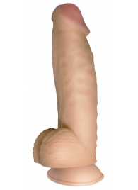 Телесный реалистичный фаллоимитатор на черных трусиках Real Big Strap-On - 34,5 см. - LOVETOY (А-Полимер) - купить с доставкой в Тамбове