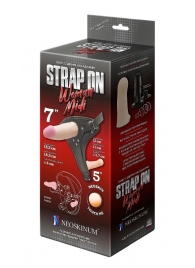Реалистичный страпон Woman Midi с вагинальной пробкой - 19 см. - LOVETOY (А-Полимер) - купить с доставкой в Тамбове