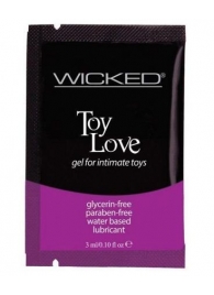Лубрикант на водной основе для использования с игрушками WICKED Toy Love - 3 мл. - Wicked - купить с доставкой в Тамбове