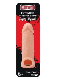 Телесная насадка EXTENDER WITH BALL STRAP 5.5 - 14 см. - Dream Toys - в Тамбове купить с доставкой