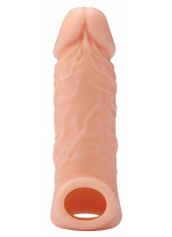 Телесная насадка EXTENDER WITH BALL STRAP 5.5 - 14 см. - Dream Toys - в Тамбове купить с доставкой