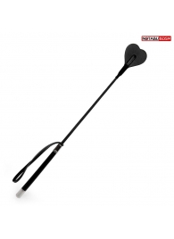 Черный стек с наконечником-сердечком - 54 см. - Notabu - купить с доставкой в Тамбове