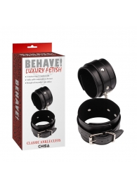 Черные оковы Classic Ankle Cuffs - Chisa - купить с доставкой в Тамбове