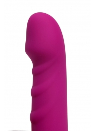 Лиловый силиконовый вибратор для точки G - 17 см. - 4sexdreaM