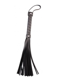 Черная многохвостая плеть Pleasure Whip - 46 см. - Chisa - купить с доставкой в Тамбове