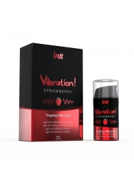 Жидкий интимный гель с эффектом вибрации Vibration! Strawberry - 15 мл. - INTT - купить с доставкой в Тамбове