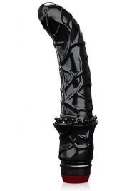 Черный вибромассажер простаты 6  Premium Prostate Massager - BlueLine - в Тамбове купить с доставкой