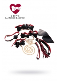 Черно-красный бондажный набор Bow-tie - ToyFa - купить с доставкой в Тамбове