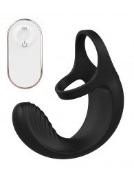 Черный анальный стимулятор с эрекционными кольцами Remote Couple Teaser - Dream Toys - в Тамбове купить с доставкой