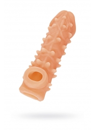 Телесная закрытая насадка с пупырышками Cock Sleeve Size M - 15,6 см. - KOKOS - в Тамбове купить с доставкой