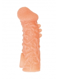 Телесная закрытая насадка с шершавой головкой Cock Sleeve Size M - 15,6 см. - KOKOS - в Тамбове купить с доставкой