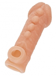 Телесная закрытая насадка с шишечками Cock Sleeve Size L - 17,6 см. - KOKOS - в Тамбове купить с доставкой