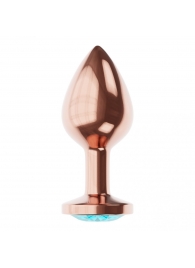 Пробка цвета розового золота с малиновым кристаллом Diamond Topaz Shine L - 8,3 см. - Lola Games - купить с доставкой в Тамбове