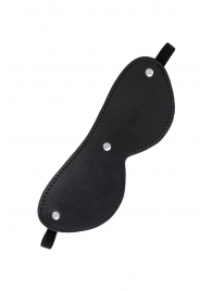 Черная кожаная маска Anonymo с мягким подкладом - ToyFa - купить с доставкой в Тамбове