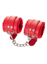 Красные наручники Anonymo из искусственной кожи - ToyFa - купить с доставкой в Тамбове