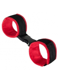 Красно-черные велюровые оковы Anonymo - ToyFa - купить с доставкой в Тамбове