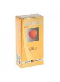 Презервативы Masculan Ultra Gold с золотым напылением и ароматом ванили - 10 шт. - Masculan - купить с доставкой в Тамбове