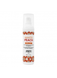 Разогревающее массажное масло Gourmet White Peach Organic с органическими ингредиентами - 50 мл. - Exsens - купить с доставкой в Тамбове