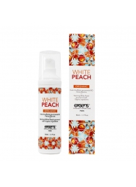 Разогревающее массажное масло Gourmet White Peach Organic с органическими ингредиентами - 50 мл. - Exsens - купить с доставкой в Тамбове