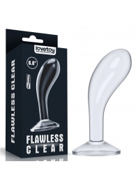 Прозрачный стимулятор простаты Flawless Clear Prostate Plug - 15 см. - Lovetoy - в Тамбове купить с доставкой