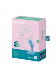 Голубой анальный вибростимулятор Deep Driver - 11,2 см. - Satisfyer - в Тамбове купить с доставкой