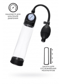 Прозрачная механическая помпа Roald с манометром - Sexus - в Тамбове купить с доставкой