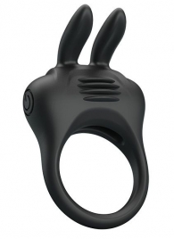 Черное эрекционное кольцо с вибрацией Davion - Baile - в Тамбове купить с доставкой