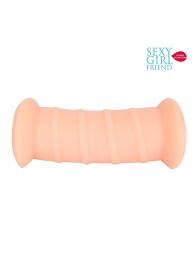 Телесный вибромастурбатор-вагина с комплектом эрекционных колец - Bior toys - в Тамбове купить с доставкой