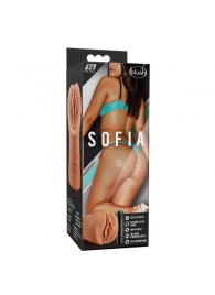 Мастурбатор-вагина цвета карамели Sofia с вибрацией - Blush Novelties - в Тамбове купить с доставкой