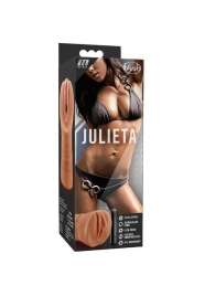 Мастурбатор-вагина цвета карамели Julieta с вибрацией - Blush Novelties - в Тамбове купить с доставкой