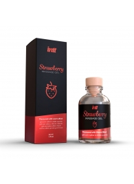 Массажный гель с ароматом клубники Strawberry - 30 мл. - INTT - купить с доставкой в Тамбове