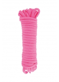 Розовая веревка для связывания Sweet Caress Rope - 10 метров - Sweet Caress - купить с доставкой в Тамбове