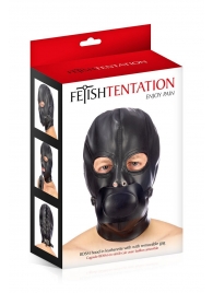 Маска-шлем с прорезями для глаз и регулируемым кляпом - Fetish Tentation - купить с доставкой в Тамбове