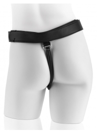 Страпон с телесной насадкой 7  Uncut with Strap on Harness - 18 см. - Pipedream - купить с доставкой в Тамбове